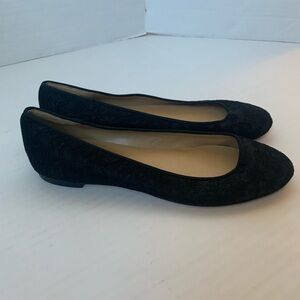 Women’s TALBOTS Black Lace Flats 8